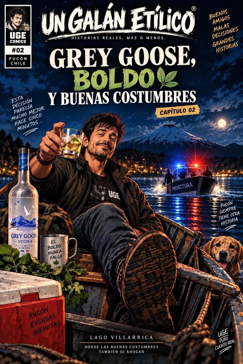 Portada de Grey Goose, Boldo y Buenas Costumbres — Cómic