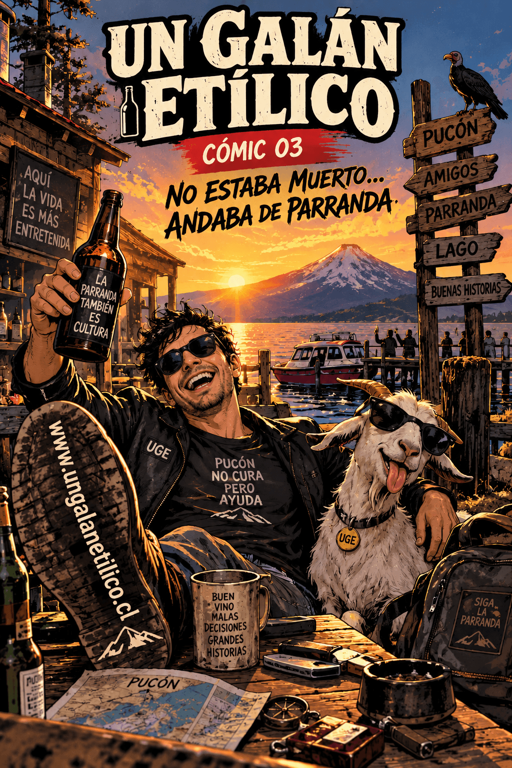 Portada de No estaba muerto… andaba de parranda — Cómic